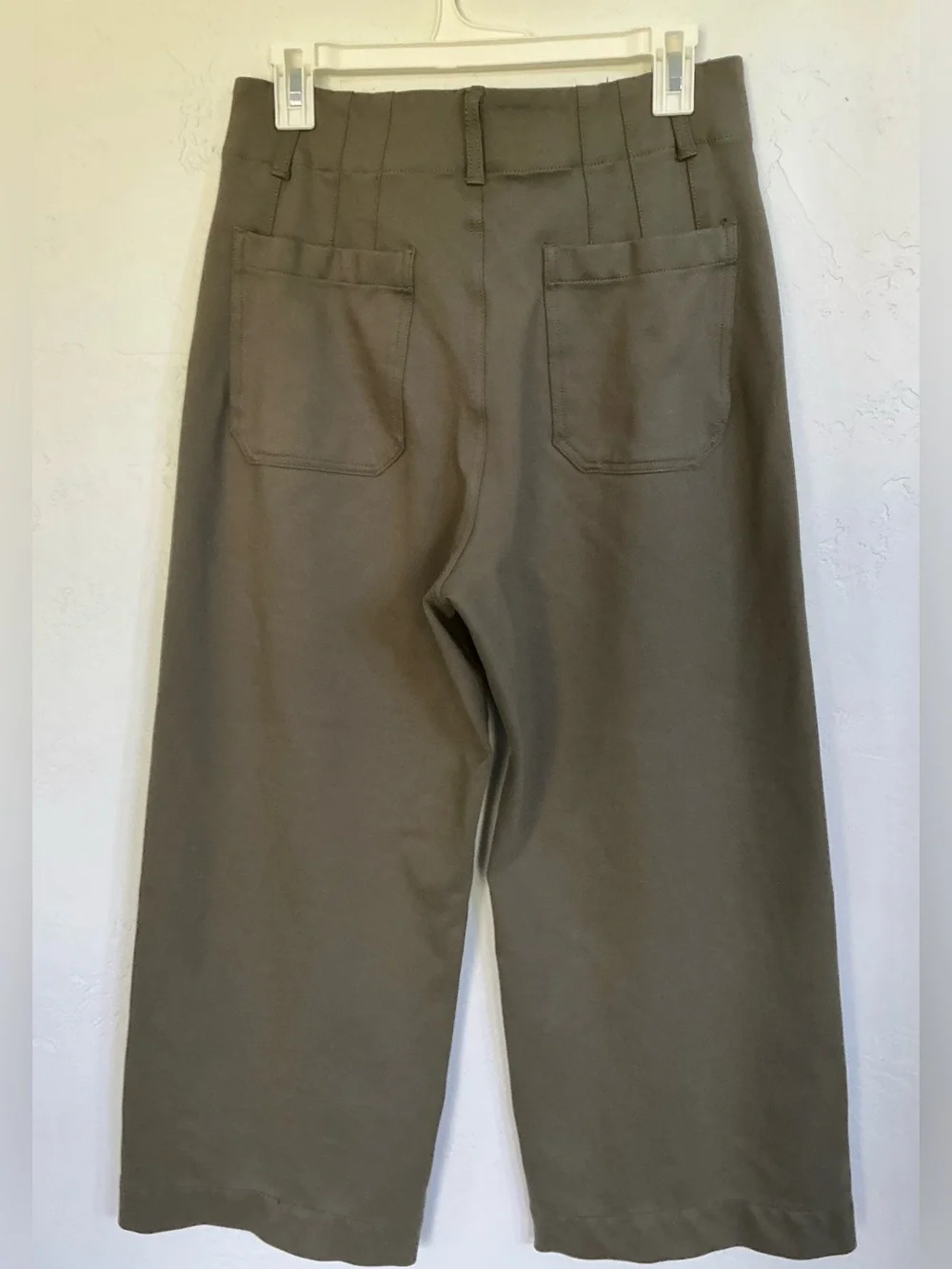 Anthropologie Maeve The Colette Wide-Leg Pants in Olive - Picture 6 of 9